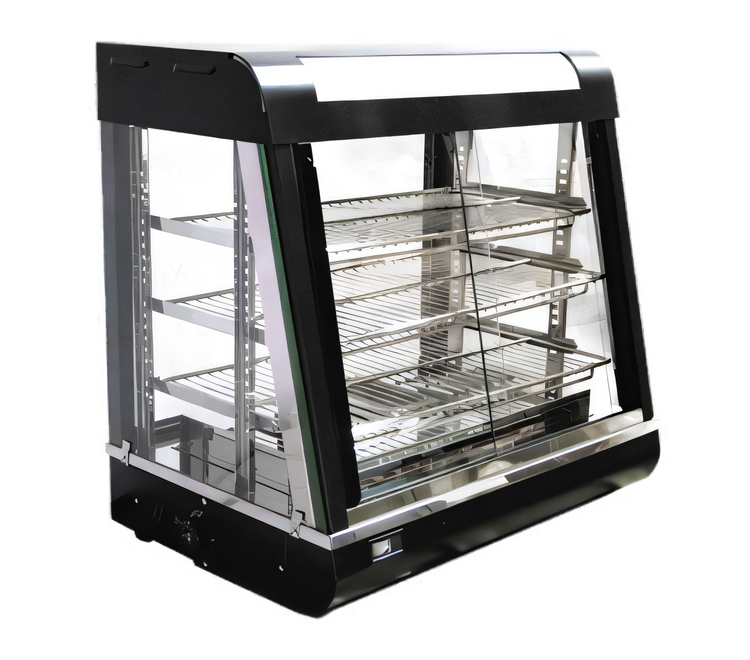 Product image #1 for Omcan 27-Inch Countertop 3-Tier Hot Food Merchandiser / Display Warmer with Glass Sides