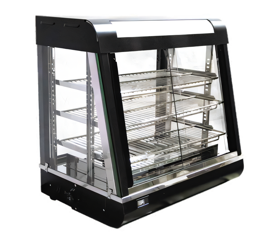 Product image #1 for Omcan 27-Inch Countertop 3-Tier Hot Food Merchandiser / Display Warmer with Glass Sides
