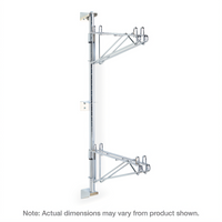 Metro Super Erecta 4-Tier Mid Unit Chrome Plated Post-Type Wall Mount for 14-Inch Shelves