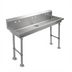 Thumbnail image #1 for John Boos PBMSHS-F2-4020 Multi-Station Freestanding Stainless Steel Hand Wash Sink, 40 x 19-5/8 x 41 Inches, 2 Sets of 4-Inch O.C. Faucet Holes