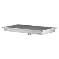 KoolMore Commercial Floor Trough Drain with 5 Subway-Style Grates and Dual 4-Inch Drain Connections, 108 x 24 Inches