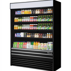 Thumbnail image #1 for Turbo Air TOM-60EB-A-N 60-Inch Vertical Air Curtain Open Display Merchandiser, 28.6 Cu. Ft., 4 Shelves, Black, Self-Contained Refrigeration