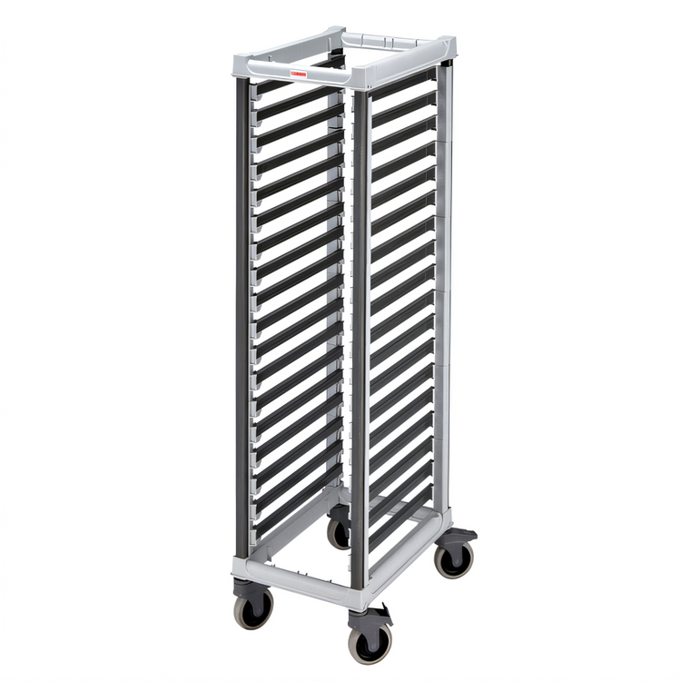 Product image #1 for Cambro GN 1/1 Full-Size Food Pan Trolley — 18-Slide End-Load, 5-Inch Casters, Speckled Gray