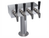 Thumbnail image #1 for 4-Faucet Glycol-Cooled T-Head Beer Tower with 12-Inch Box, Brushed Stainless Steel