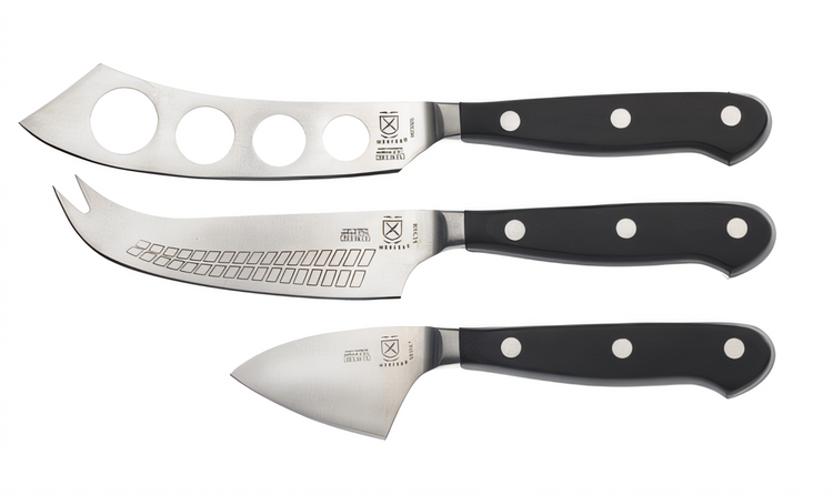 Product image #1 for Mercer Culinary Renaissance 3-Piece Cheese Knife Set with POM Handles