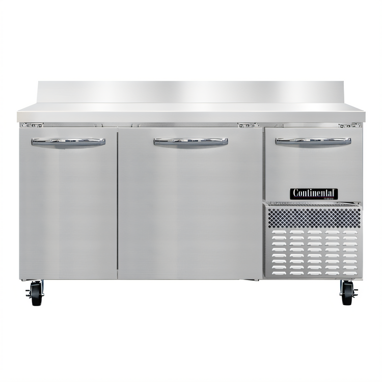 Product image #1 for Continental Refrigerator FA60NBS 60" Worktop Freezer with Solid Doors and 6" Backsplash