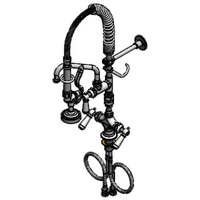 T&S Brass Mini Pre-Rinse Unit with 6-Inch Swing Nozzle and Low-Flow Spray Valve