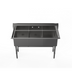 Thumbnail image #1 for Mixrite 3-Compartment Stainless Steel Sink with Left & Right Drainboards
