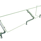 Thumbnail image #1 for Hatco Flav-R-Shield™ ES67-72 72-Inch Single-Sided Self-Service Tempered Glass Food Shield with Stainless Steel Posts