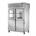 Thumbnail image #1 for True SPEC SERIES 2-Section Pass-Thru Refrigerator with Glass & Stainless Steel Half Doors