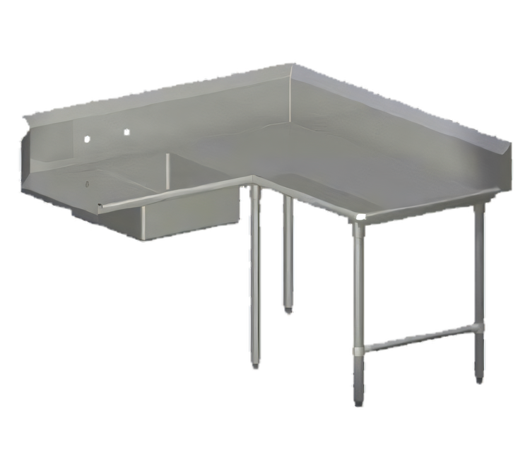 Product image #1 for John Boos Pro-Bowl L-Shaped Corner Soiled Dishtable, 60" Machine Side x 48" End Side, Right-To-Left