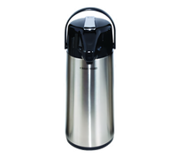 Crestware 2.5 Liter Stainless Steel Lever Pump Airpot with Glass Liner