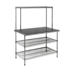 Thumbnail image #1 for Eagle Group AdjusTable T2448EBW-1 Stainless Steel Work Table with Adjustable Overshelf and Two Undershelves, 48 x 24 x 54.5 Inches