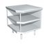 Thumbnail image #1 for 90° Outside Clipped Corner 16-Gauge 304 Stainless Steel Utility Stand with Open Cabinet Base