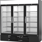 Thumbnail image #1 for Beverage Air MarketMax™ MMR72HC-1-B-WINE 3-Section Reach-In Wine Merchandiser, 3 Hinged Glass Doors, Bottom-Mount, Black, 70.19 Cu. Ft.