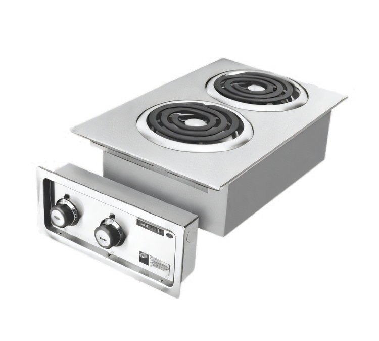 Product image #1 for Wells H-636 Built-In Electric Hotplate with 2 Flat Spiral Burners, 14-3/4 Inch Wide