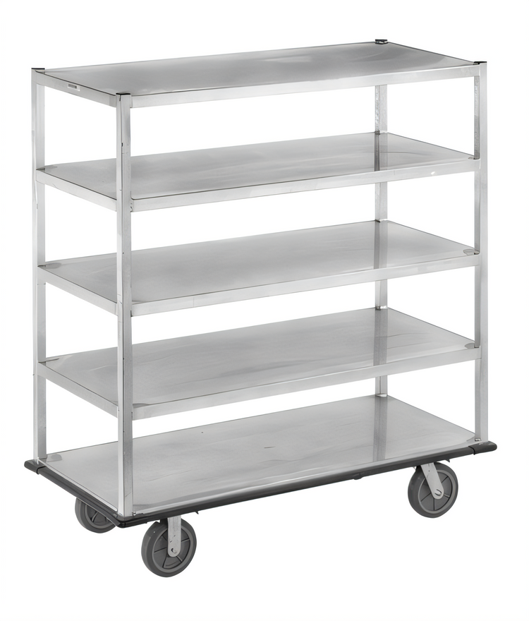 Product image #2 for Channel Manufacturing Queen Mary 5-Shelf Banquet Utility Cart, Aluminum, 62 x 28 x 66 Inches