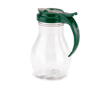 Dripcut® 16 oz Countertop Syrup Server with Clear Polycarbonate Jar and Almond Plastic Top
