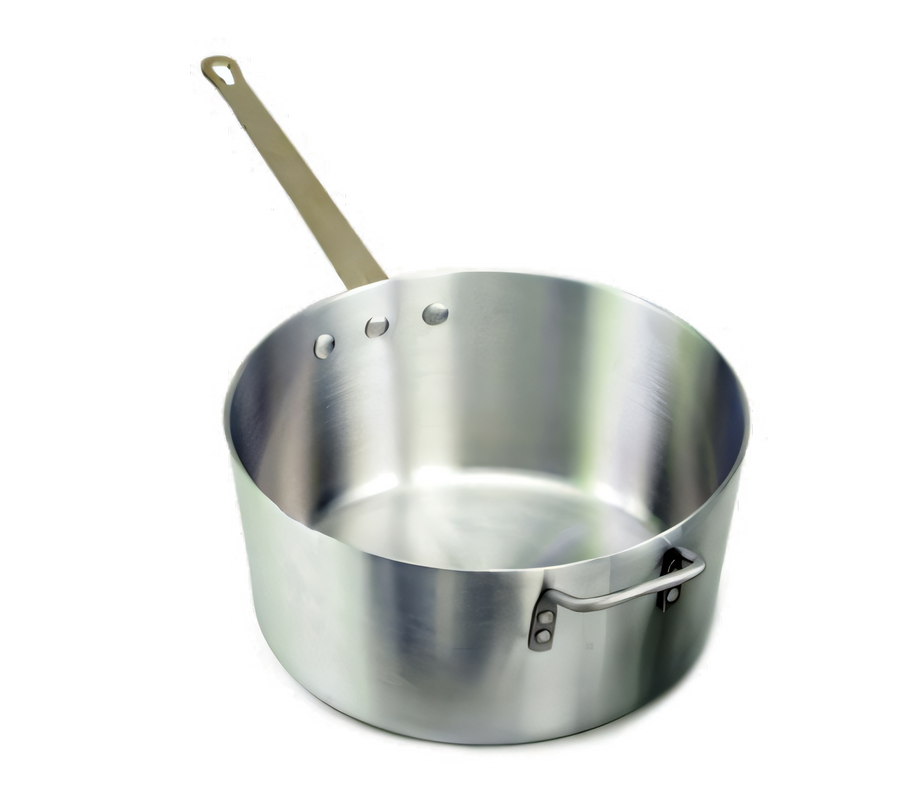 Product image #1 for Crestware 7 Qt Heavy-Gauge Brushed Aluminum Sauce Pan with Riveted Chrome-Plated Steel Handle