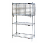 Thumbnail image #1 for Eagle Group EAGLEbrite SECM2460FZ Security Enclosure Kit for Wire Shelving, 60 x 24 Inch, Flip-Up Door, Zinc Finish