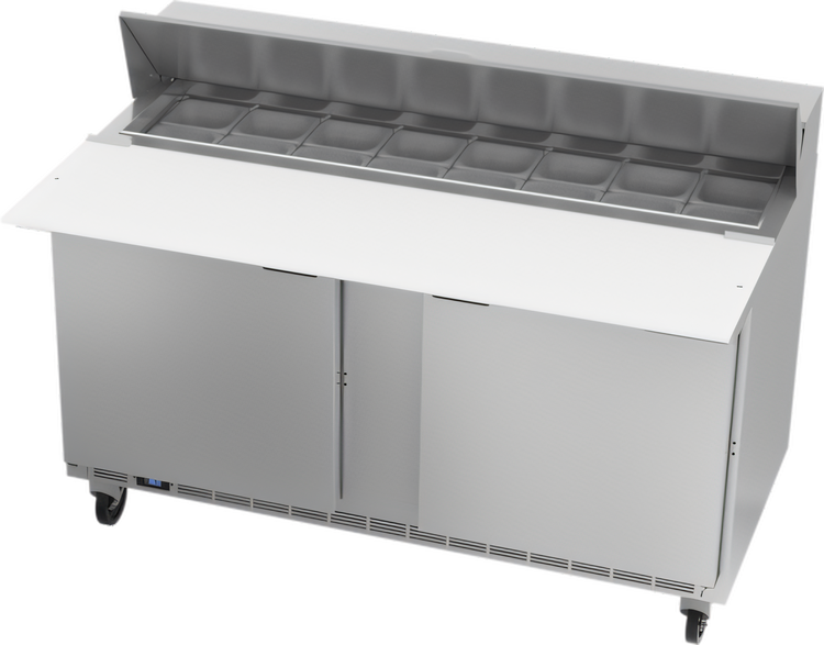 Product image #1 for Beverage-Air Two-Section Sandwich Top Refrigerated Prep Table, 60-Inch, 16-Pan Opening