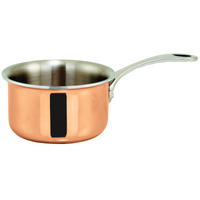 Winco Copper-Plated Tri-Ply Mini Sauce Pan, 11 oz, 3.5-Inch