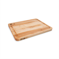 John Boos Northern Hard Rock Maple Edge Grain Reversible Grooved Cutting Board with Finger Hole Grip, 22 x 16 x 1-1/4 Inches