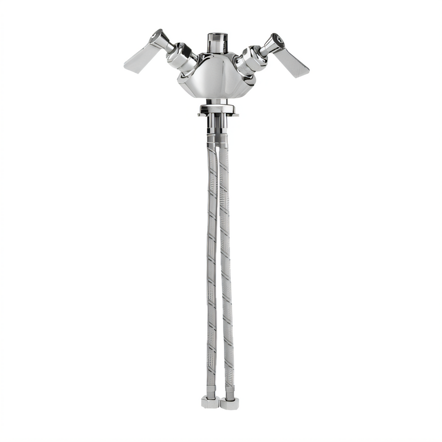 Product image #1 for Single-Hole Deck-Mount Dual-Control Brass Control Valve with Lever Handles and Swivel Stems