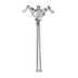 Thumbnail image #1 for Single-Hole Deck-Mount Dual-Control Brass Control Valve with Lever Handles and Swivel Stems
