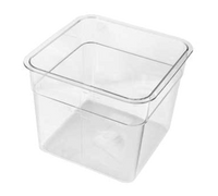 Crestware 2 Qt Square Clear Polycarbonate Food Storage Container