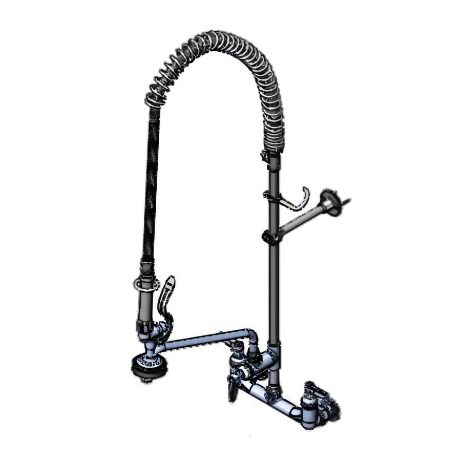 Product image #1 for T&S EasyInstall Wall Mounted Pre-Rinse Unit with 12-Inch Swing Nozzle and Accessory Tee