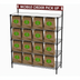 Thumbnail image #1 for Metro Chain Reaction To-Go Order Pick-Up Station with Sign, 48-Inch x 18-Inch Shelves