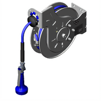 Open Stainless Steel Retractable Hose Reel with 3/8