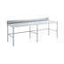 Thumbnail image #1 for Sapphire 120 in. x 30 in. 18-Gauge 430 Stainless Steel Work Table with 5 in. Backsplash, Open Base
