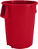 Thumbnail image #1 for Carlisle Bronco™ 55-Gallon Round Polyethylene Waste Container - Red