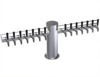Krowne Max-T Style 14-Faucet Countertop Glycol-Cooled Beer Tower