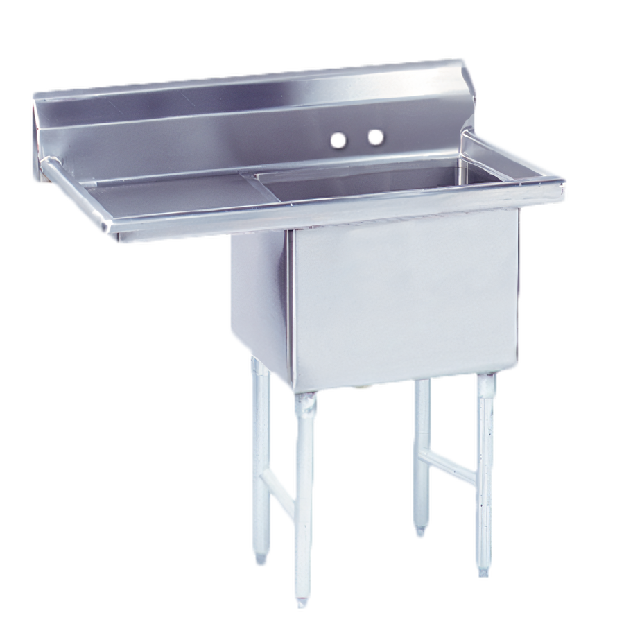 Product image #1 for Advance Tabco 1-Compartment Fabricated Sink with 18-Inch Left Drainboard and 16 x 20 x 14-Inch Bowl