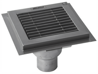 Eagle Group 12 x 12 Inch Square Stainless Steel Floor Drain with Subway-Style Grating