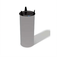 Atlas Metal Thermal Air Drop-In Heated Plate Dispenser, Enclosed Frame, for 14-1/2 Inch Round Plates and Bowls
