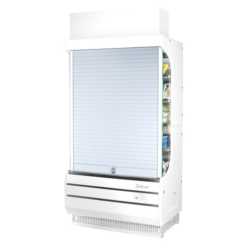 Product image #1 for Turbo Air SCM-40W White Locking Hard Plastic Security Cover for TOM-40W-N Open Display Merchandiser