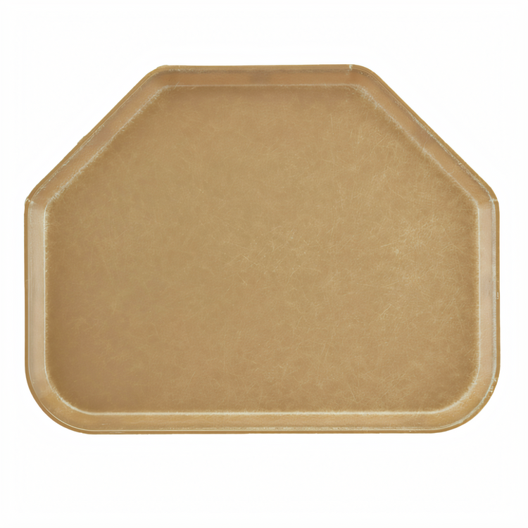 Product image #2 for Cambro Camtray Trapezoid Cafeteria Tray, 14-9/16 x 19-1/2 Inches, Fiberglass, Earthen Gold