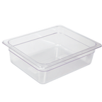 Thumbnail image #1 for Crestware FP26 1/2-Size Clear Polycarbonate Food Pan, 6-Inch Deep Case of 12