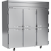 Thumbnail image #1 for Beverage-Air Horizon Series Three-Section Reach-In Freezer with Half Solid Doors, 69.1 Cu. Ft., Top-Mounted Self-Contained