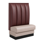 Thumbnail image #1 for ATSMFG ATS AT&S-ASD-W48-6CH GR7 MFG Single Upholstered Booth, 30" Long x 48" High, 6-Channel Back, Grade 7 Upholstery