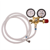 Primary Nitrogen Regulator Kit with Double Gauge and 6-Foot Gas Line