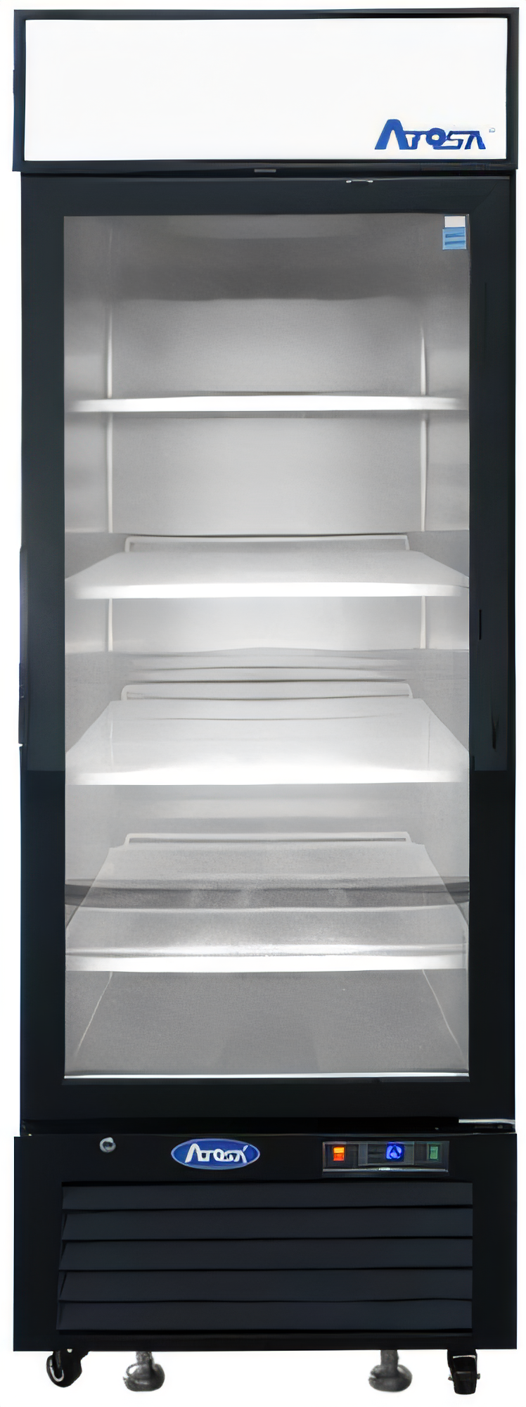 Product image #1 for Atosa One-Section 19.4 Cu. Ft. Black Glass Door Freezer Merchandiser