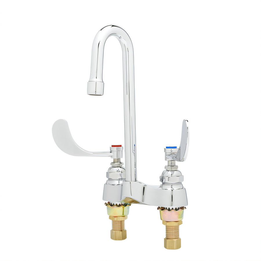 Product image #1 for T&S Brass B-0892 4-Inch Centerset Deck-Mount Medical Faucet with 2.2 GPM Swivel Gooseneck