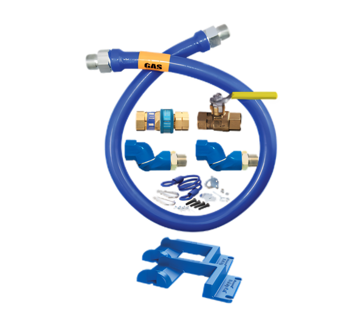 Product image #1 for Dormont Blue Hose 1 Inch ID x 60 Inch Double Swivel MAX Moveable Gas Connector Kit