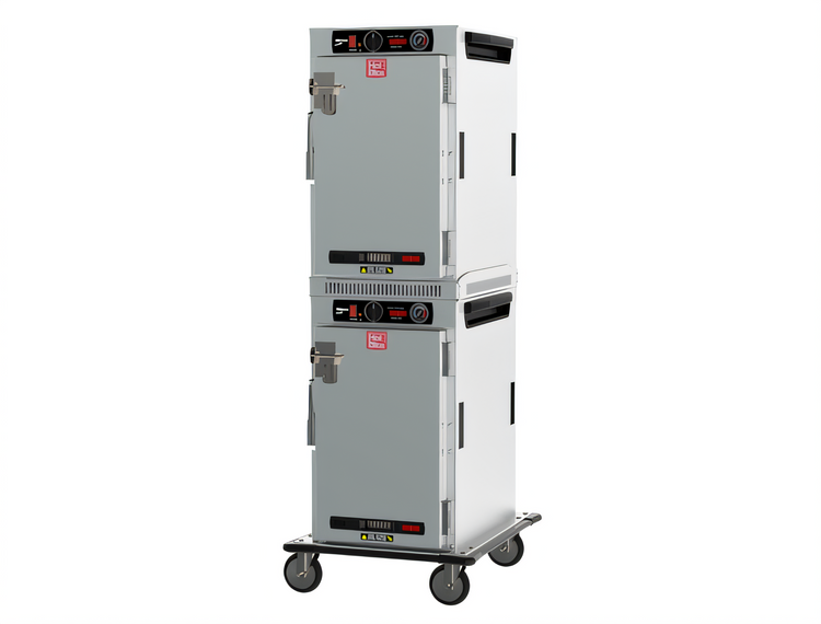 Product image #1 for Metro HotBlox Insulated Narrow 16-Pan Dual-Cavity Heated Transport Cabinet, Solid Doors, Analog Controls