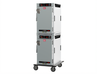 Metro HotBlox Insulated Narrow 16-Pan Dual-Cavity Heated Transport Cabinet, Solid Doors, Analog Controls